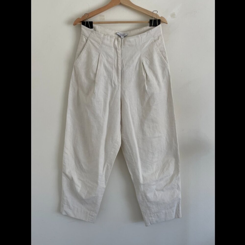 Stockholm Atelier & Other Stories White Cotton Barrel-leg Pants Size 8